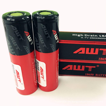 El más nuevo 50A Awt 18650 2600mAh Awt 50A / 3500mAh 35A 18650 Ecig Batería 3.7V Batería